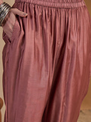 Women Ethnic Motifs Printed Regular Chanderi Cotton Kurta with Trousers & With Dupatta