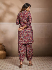 Printed Top With Palazzos Co-Ords