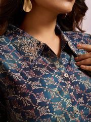Chanderi Printed Tunic with Trousers