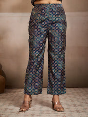 Printed Shirt Collar Top With Palazzos Co-Ords