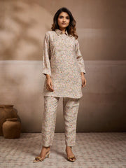 Printed Top With Trousers Co-Ords