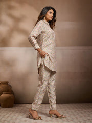 Printed Top With Trousers Co-Ords