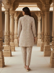 Floral Chanderi Printed Tunic with Trousers