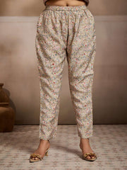 Printed Shirt Collar Top & Trousers Co-Ords