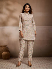 Printed Top With Trousers Co-Ords