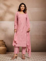 Women Ethnic Motifs Embroidered Regular Thread Work Pure Cotton Kurta with Trousers & With Dupatta