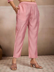 Women Ethnic Motifs Embroidered Regular Thread Work Pure Cotton Kurta with Trousers & With Dupatta