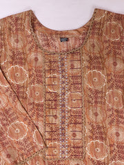 Women Ethnic Motifs Printed Regular Chanderi Cotton Kurta with Trousers & With Dupatta