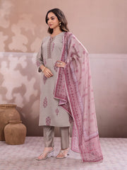 Women Ethnic Motifs Printed Regular Thread Work Chanderi Cotton Kurta with Trousers &
