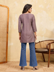 Floral Printed V-Neck Kurti