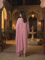 Women Ethnic Motifs Embroidered Regular Thread Work Chanderi Cotton Kurta with Trousers &