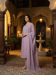 Women Ethnic Motifs Embroidered Regular Thread Work Chanderi Cotton Kurta with Trousers &