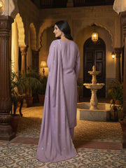Women Ethnic Motifs Embroidered Regular Thread Work Chanderi Cotton Kurta with Trousers &