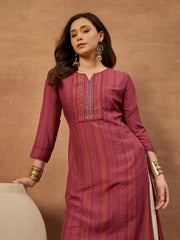 Women Ethnic Motifs Printed Sequinned Kurta