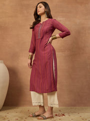 Women Ethnic Motifs Printed Sequinned Kurta