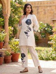 Linen Printed Tunic with Trousers
