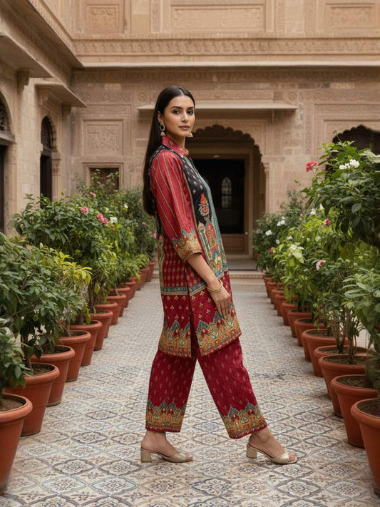Printed Top with Palazzos