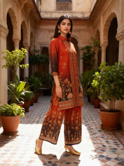 Floral Printed Top with Palazzos
