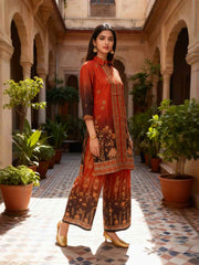 Floral Printed Top with Palazzos
