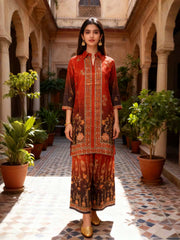 Floral Printed Top with Palazzos