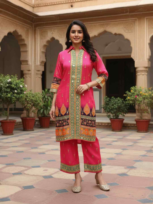 Floral Printed Top with Palazzos