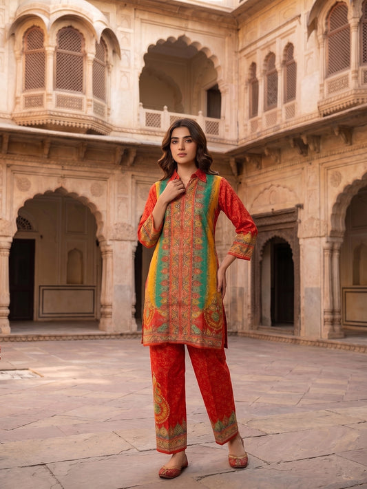 Printed Tunic with Trousers