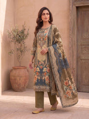 Women Floral Printed Regular Pure Cotton Kurta with Trousers & With Dupatta