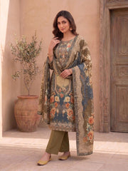 Women Floral Printed Regular Pure Cotton Kurta with Trousers & With Dupatta