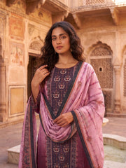 Women Ethnic Motifs Printed Regular Pure Cotton Kurta with Trousers & With Dupatta
