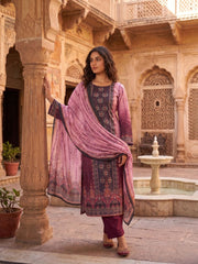 Women Ethnic Motifs Printed Regular Pure Cotton Kurta with Trousers & With Dupatta
