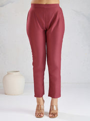 Women Solid A-Line Kurta with Trousers & Dupatta