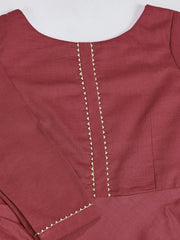 Women Solid A-Line Kurta with Trousers & Dupatta