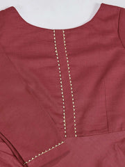 Women Solid A-Line Kurta with Trousers & Dupatta