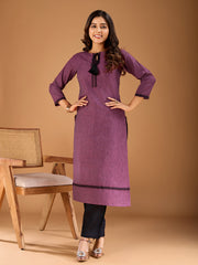 Women Embroidered Thread Work Lace Frills Bows and Ruffles Kurta