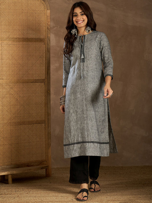 Women Embroidered Thread Work Lace Frills Bows and Ruffles Kurta