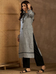 Women Embroidered Thread Work Lace Frills Bows and Ruffles Kurta