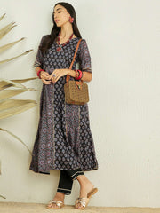 Women Ethnic Motifs Printed Anarkali Kurta with Trousers
