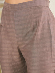 Colourblocked Shoulder Straps Tunic With Trousers
