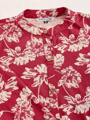 Women Floral Printed Button Detailed A-Line Kurta