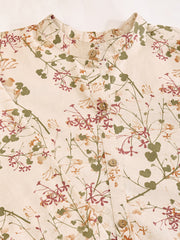 Women Floral Printed Button Detailed A-Line Kurta