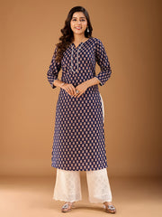 Women Floral Printed Gotta Patti Floral Kurta