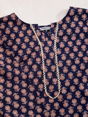 Women Floral Printed Gotta Patti Floral Kurta