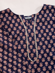Women Floral Printed Gotta Patti Floral Kurta