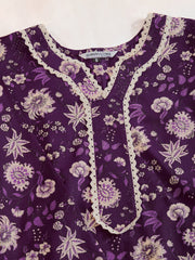 Women Floral Printed Gotta Patti Floral Kurta