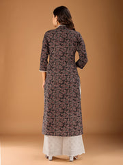 Women Floral Printed Gotta Patti Floral Kurta