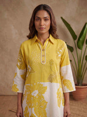Floral Linen Printed Tunic with Palazzos