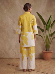 Floral Linen Printed Tunic with Palazzos