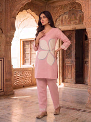 Floral Linen Printed Tunic with Trousers