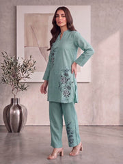 Floral Linen Printed Top with Trousers