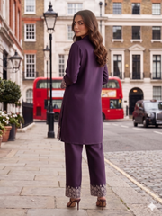 Embroidered Top with Palazzos